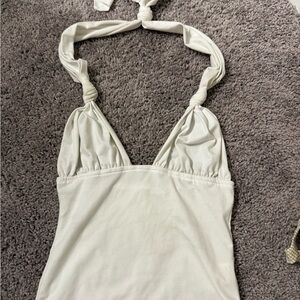 White Halter Top